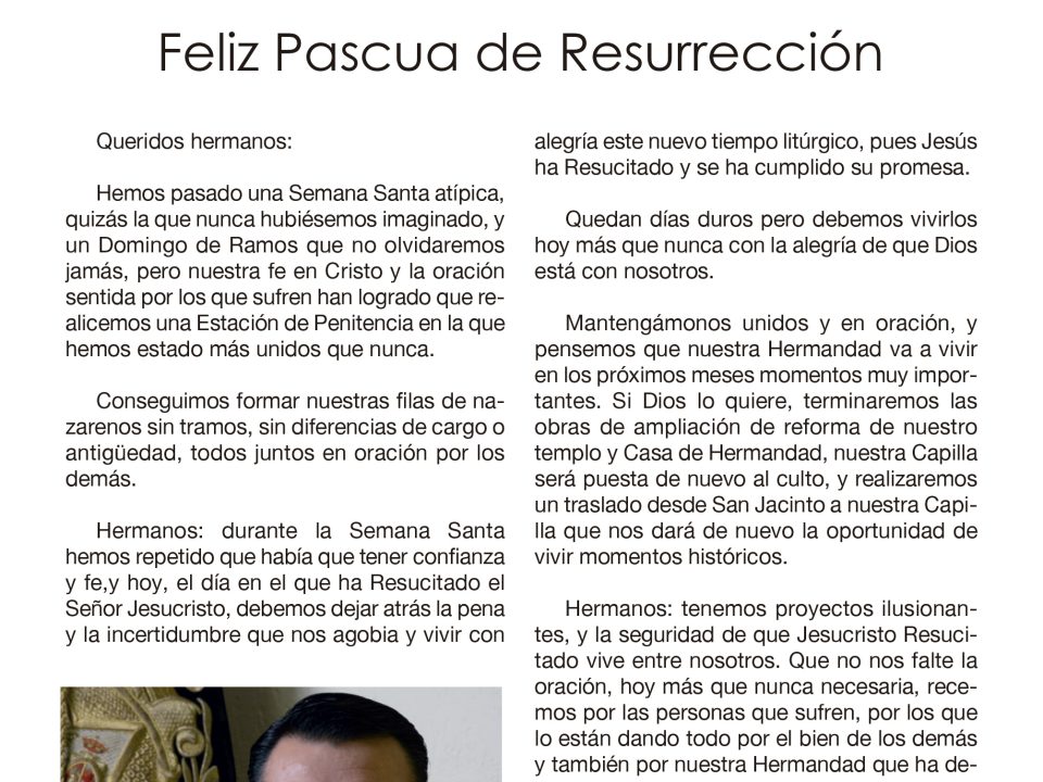 20200412 Carta Hermano Mayor Pascua