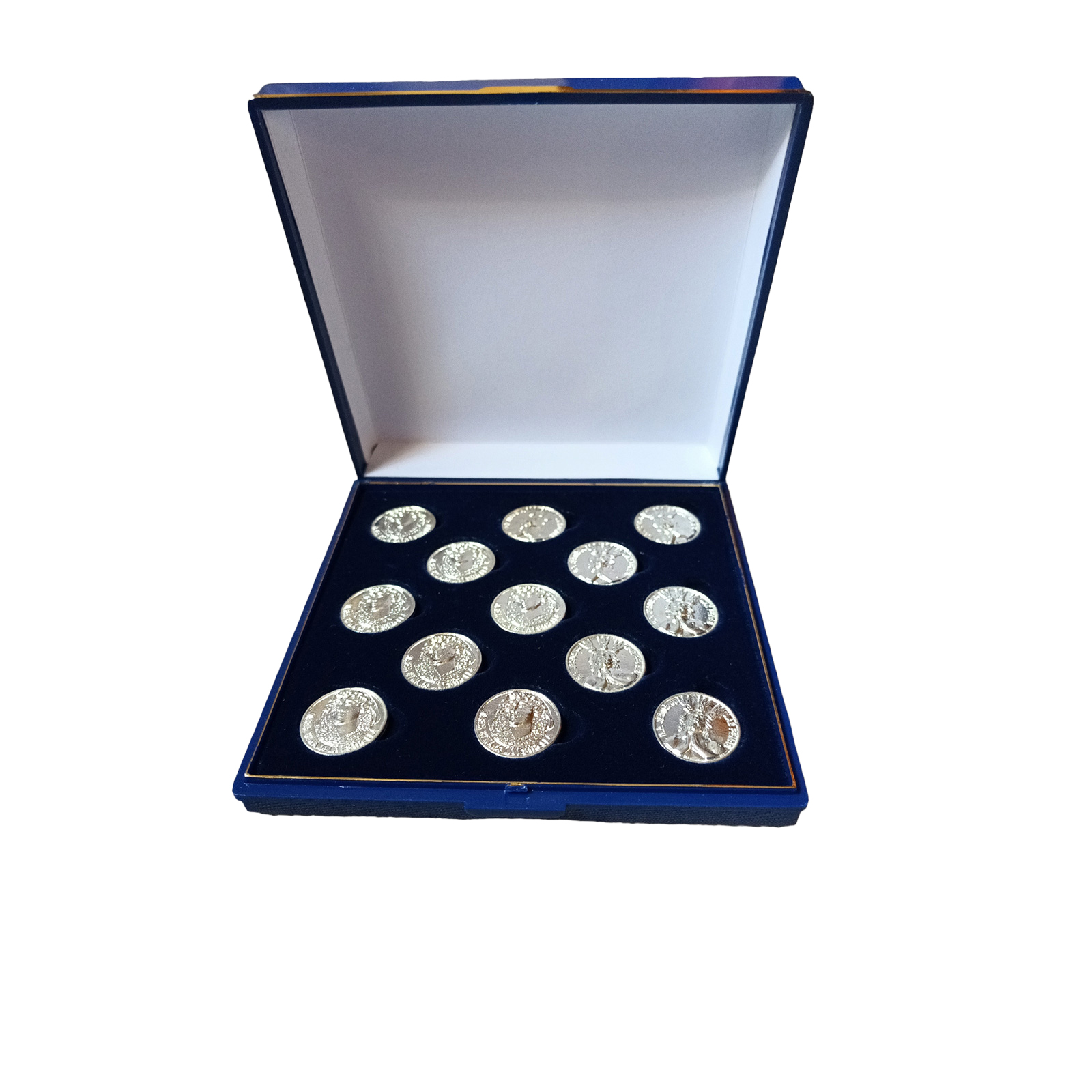 Arras novios, 13 medallas dobles plateadas