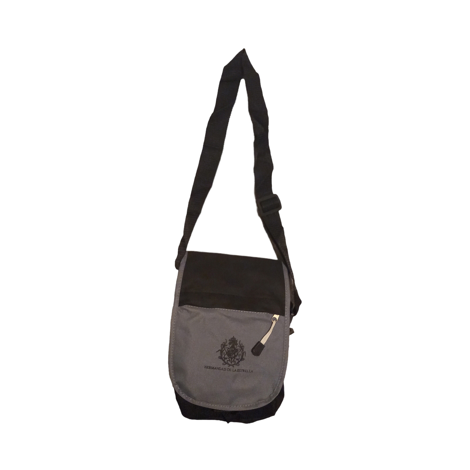 Bolso bandolera gris Escudo serigrafiado