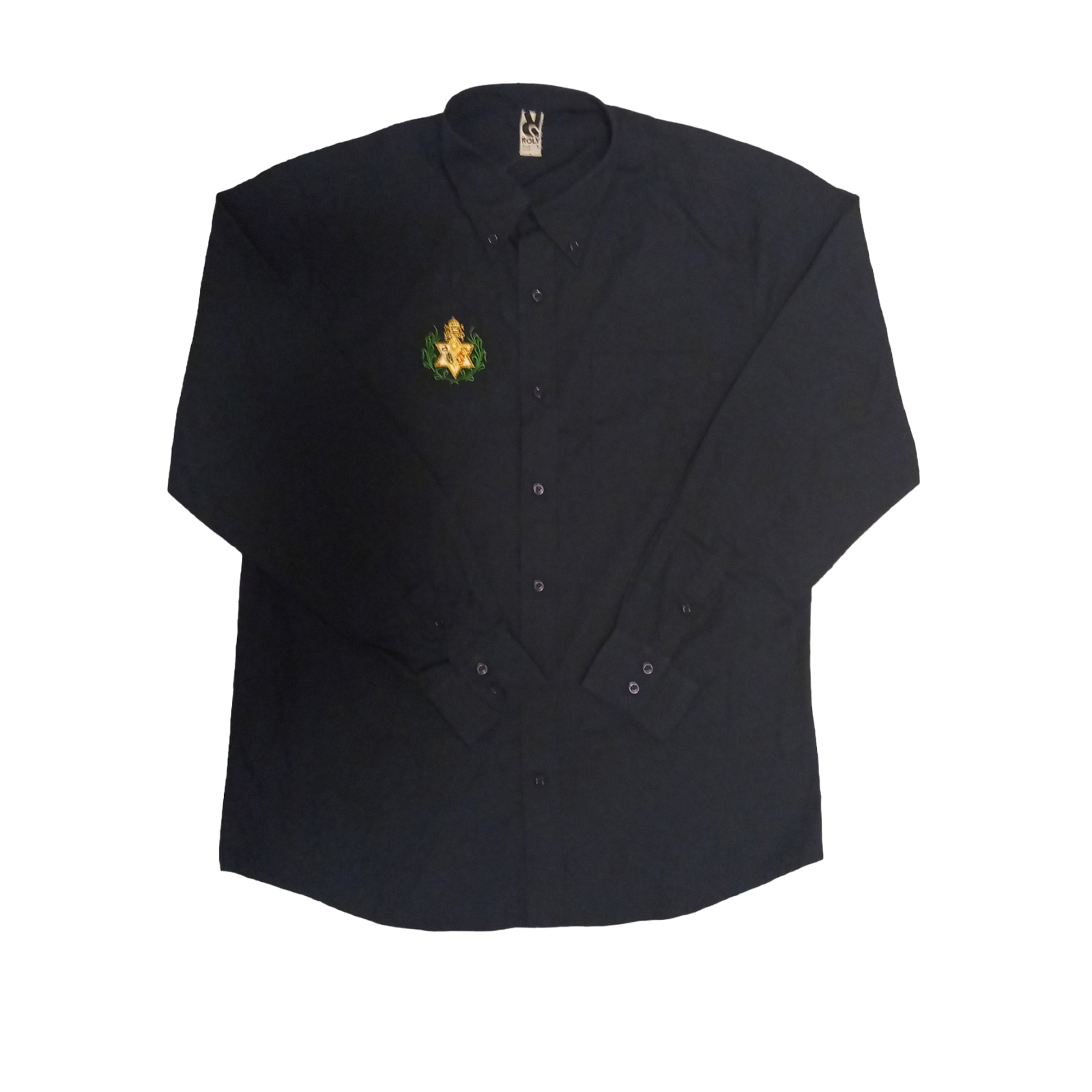 Camisa azul M/L Escudo bordado L
