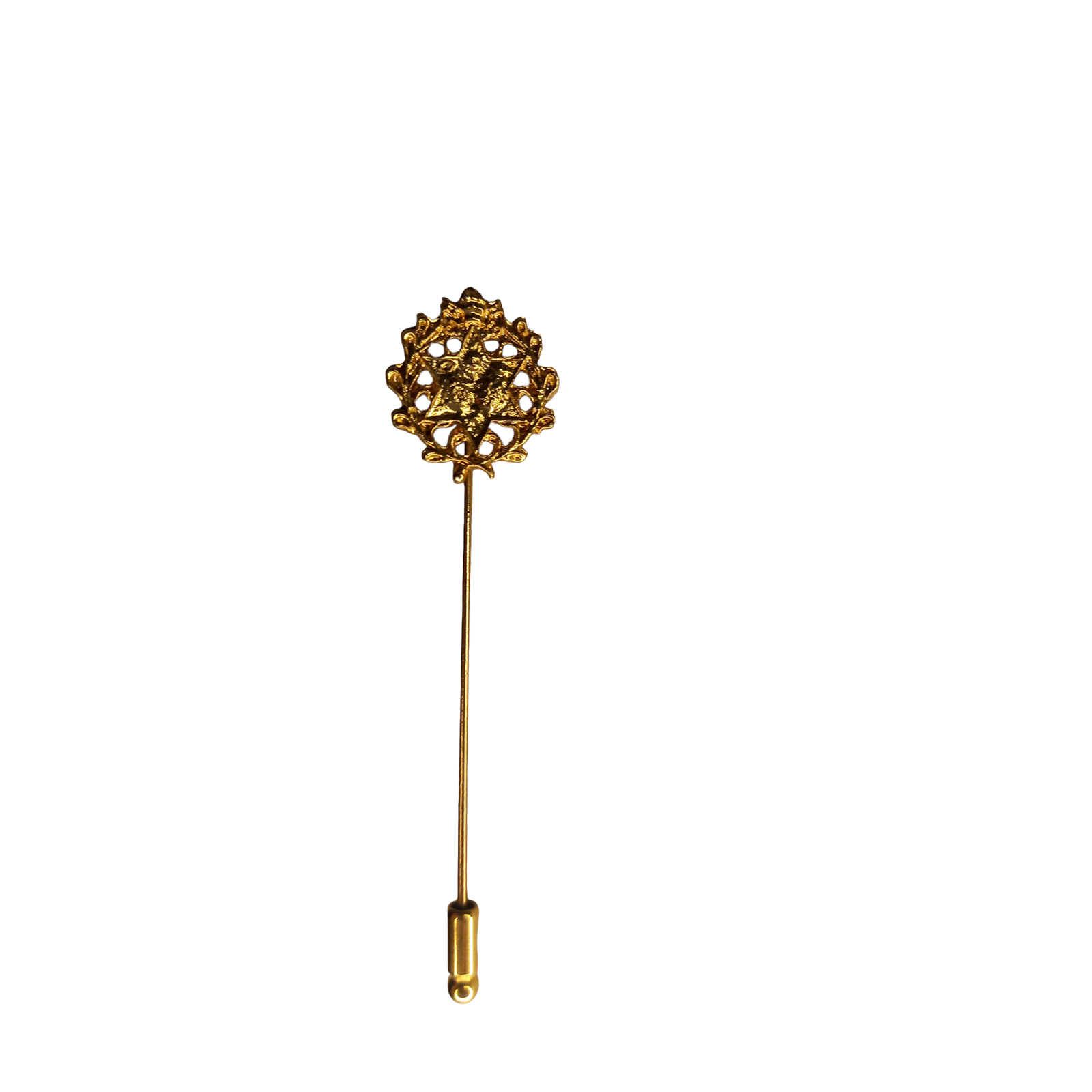 Broche aguja dorada con Escudo