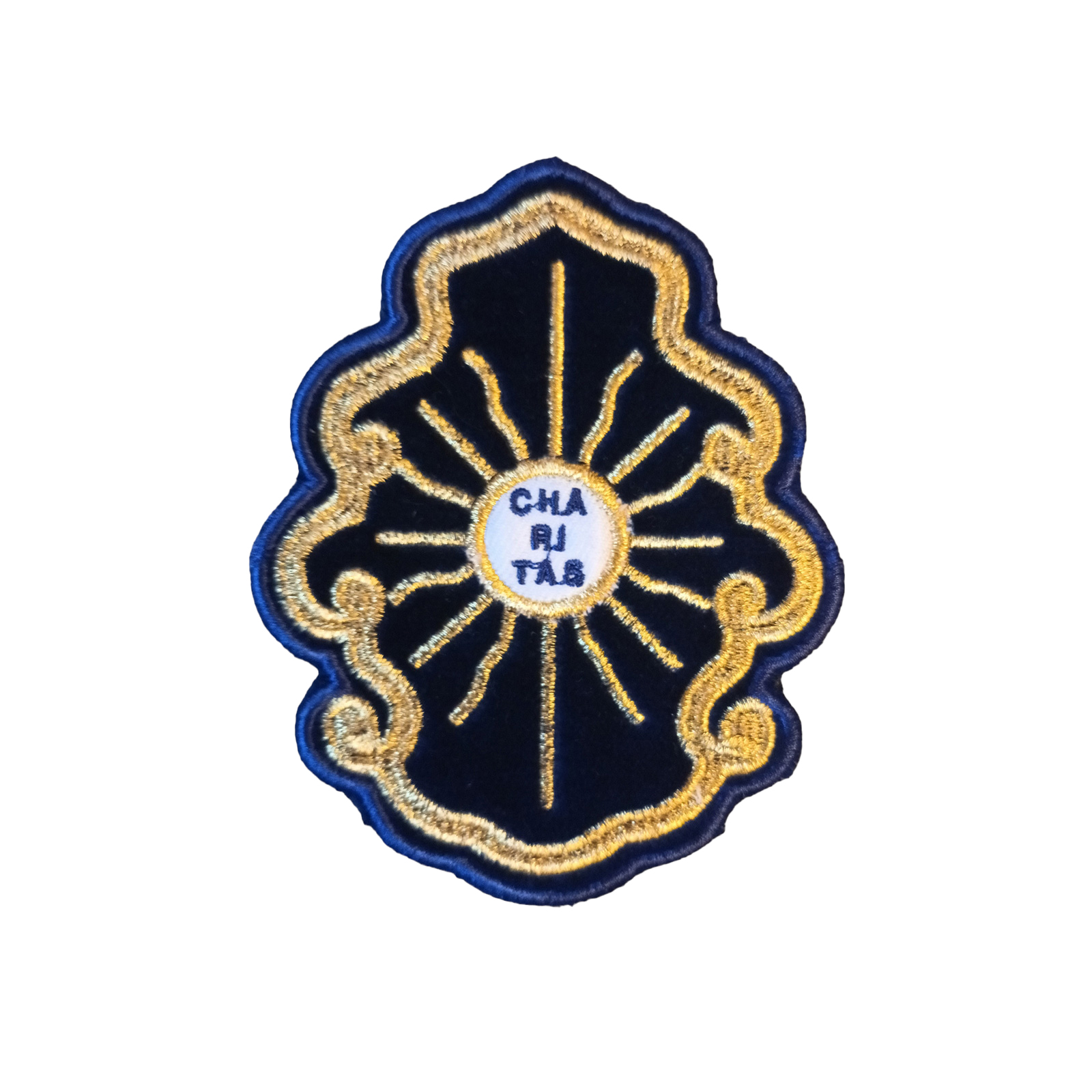 Escudo antifaz Virgen CHARITAS mediano