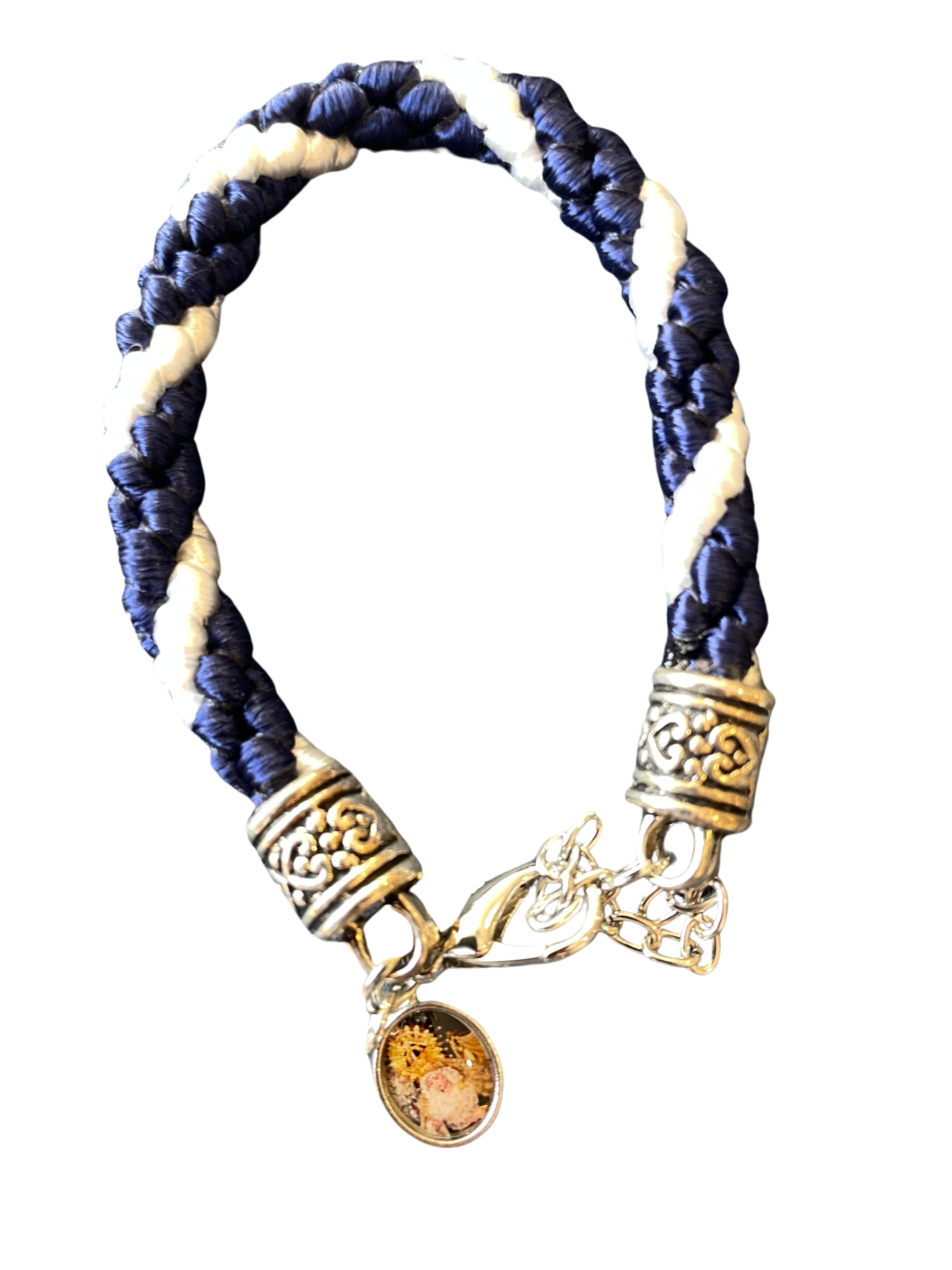 Pulsera cordón bicolor Virgen