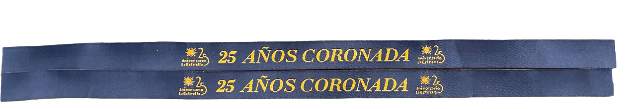 Pulsera de tela azul 25 Aniversario Coronación