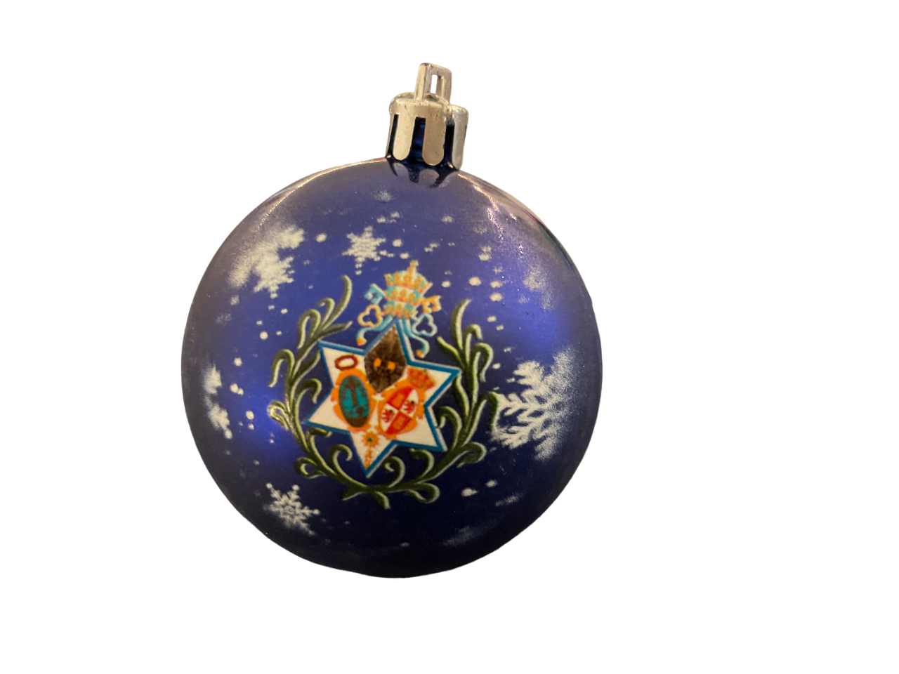Bolas de Navidad con el escudo de la Hermandad